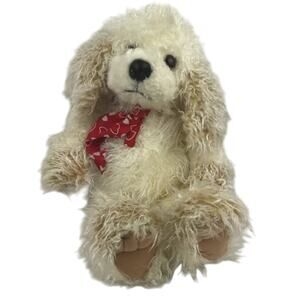 Vintage 24K Polar Puff HuggaPuffs Mike Plush Shaggy Dog White 16" Stuffed Animal